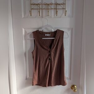 Ricki's Brown Sleeveless Blouse